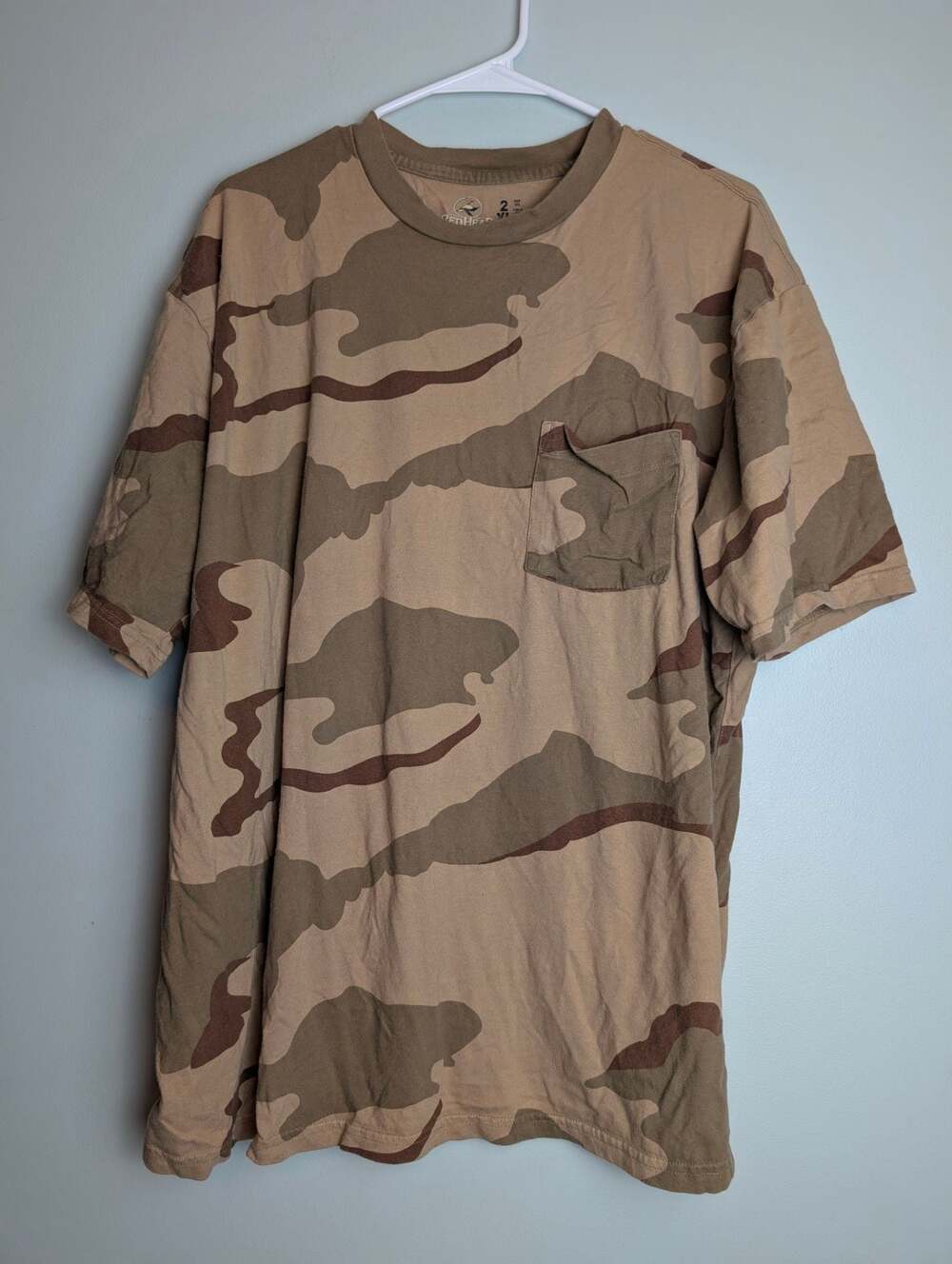RedHead Men's Desert Camo Short Sleeve T-Shirt with Pocket Size 2XL